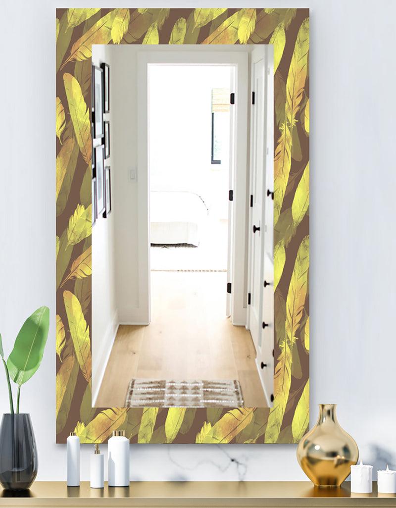 DesignQ Yellow Moods 4 - Bohemian and Eclectic Mirror - Vanity Mirror