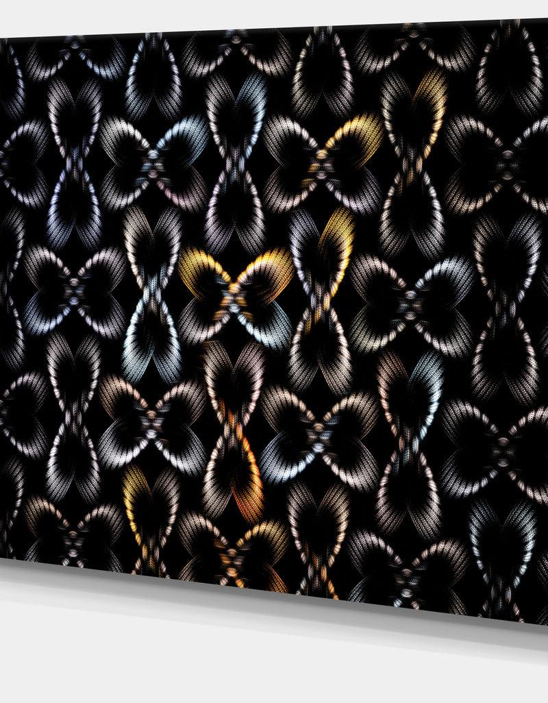 DesignQ Yellow Pattern Of Butterflies - Abstract Wall Art On Canvas