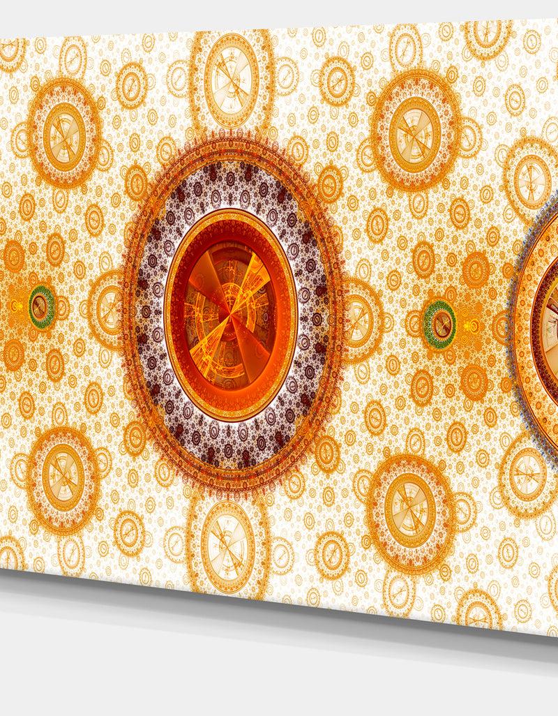 DesignQ Yellow Psychedelic Relaxing Art - Extra Large Canvas Art Print