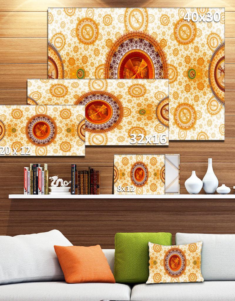 DesignQ Yellow Psychedelic Relaxing Art - Extra Large Canvas Art Print