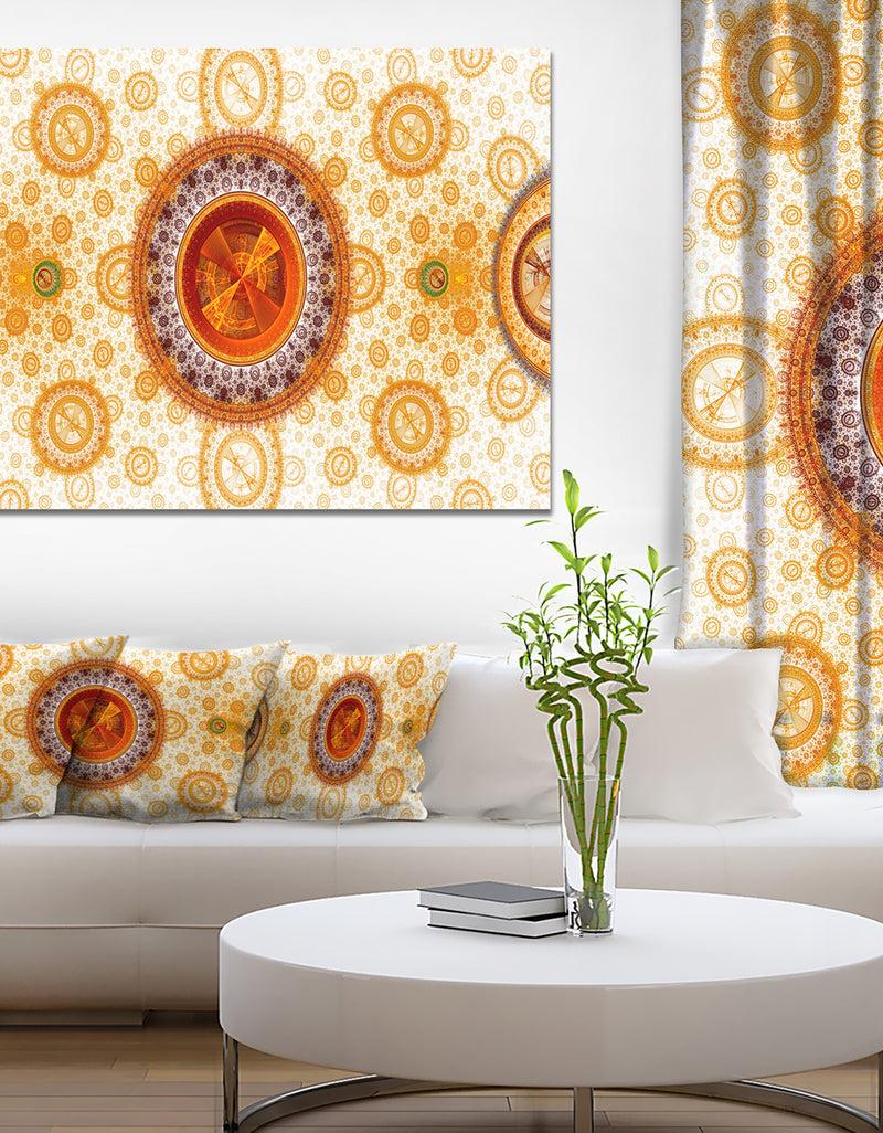 DesignQ Yellow Psychedelic Relaxing Art - Extra Large Canvas Art Print