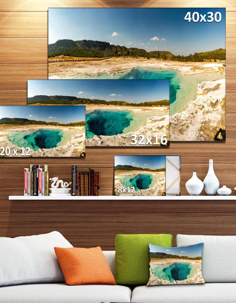 DesignQ Yellow Stone Pool Panorama - Landscape Print Wall Artwork