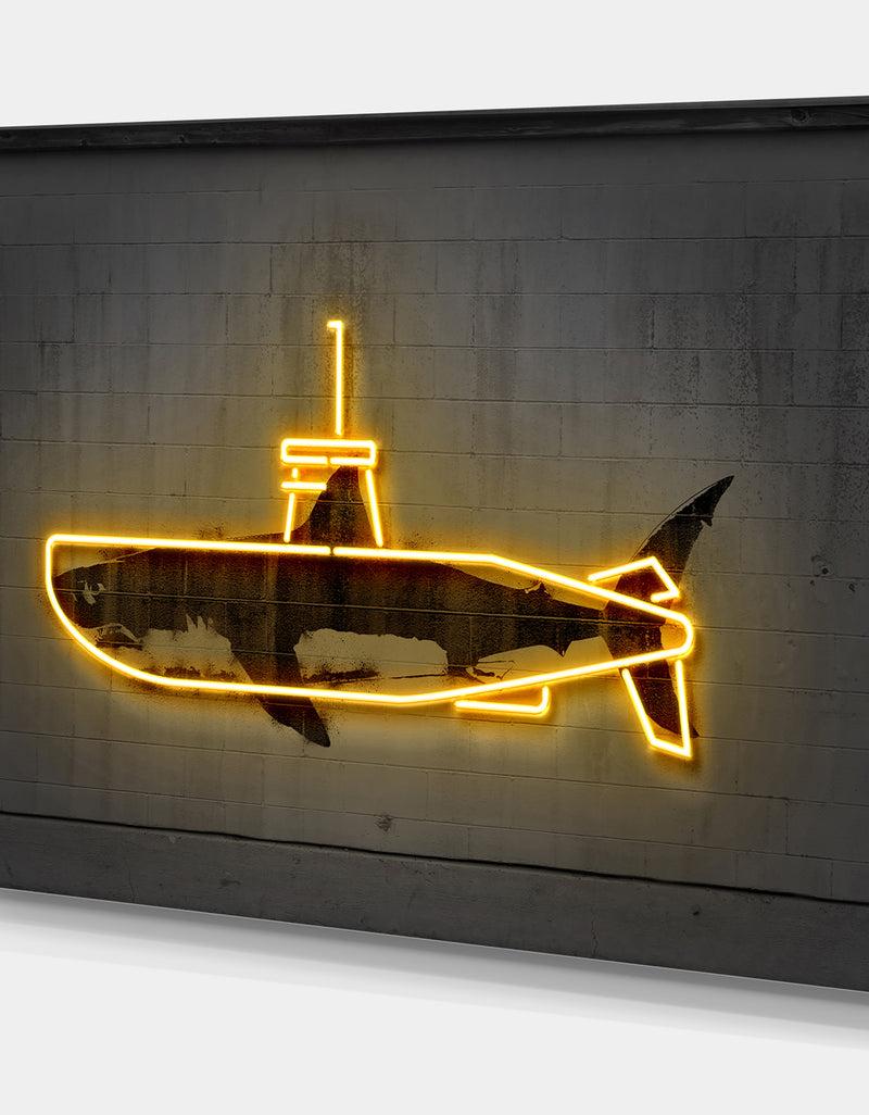 DesignQ Yellow Submarine - Modern & Contemporary Canvas Artwork