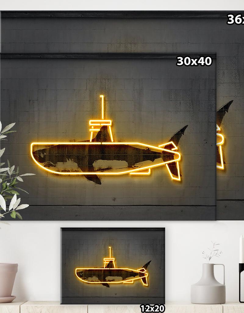 DesignQ Yellow Submarine - Modern & Contemporary Canvas Artwork