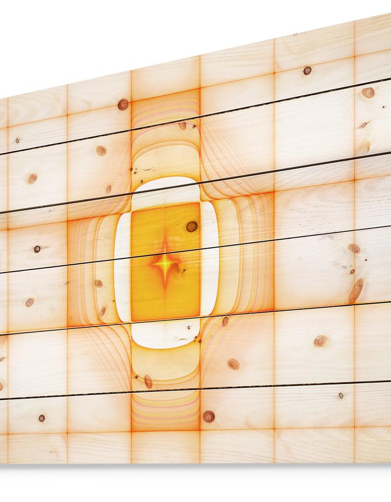 DesignQ Yellow Thermal Infrared Visor - Abstract Print On Natural Pine Wood