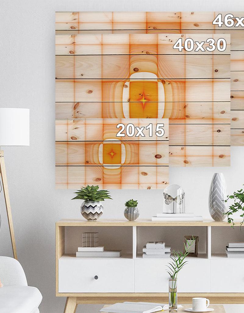 DesignQ Yellow Thermal Infrared Visor - Abstract Print On Natural Pine Wood