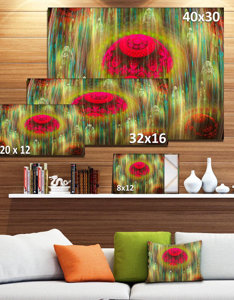 DesignQ Yellow World Of Infinite Universe - Abstract Wall Art On Canvas