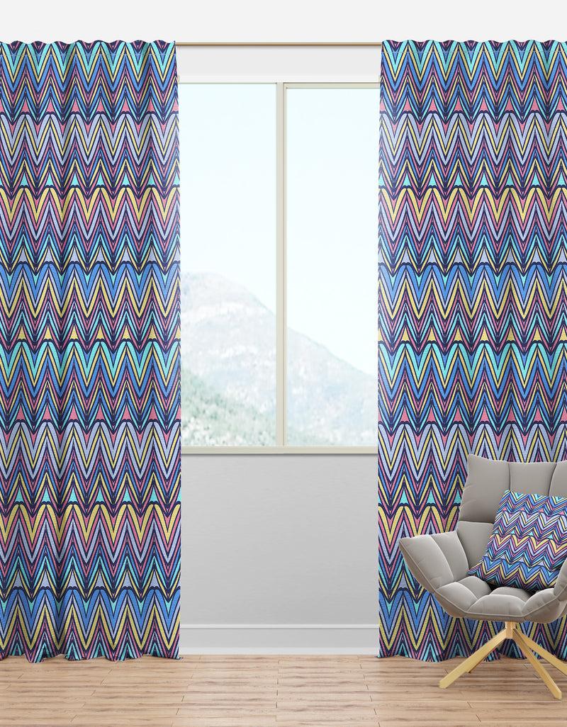 DesignQ Zig Zag Pattern - Modern & Contemporary Curtain Panels